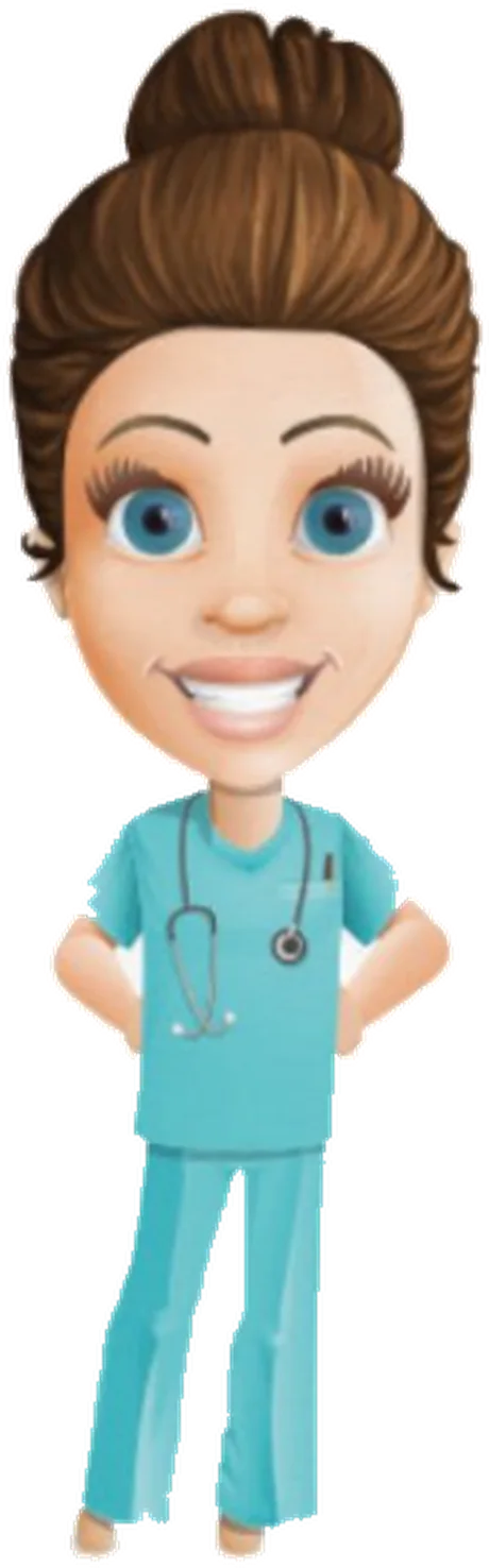 Infirmière souriante en tenue médicale turquoise